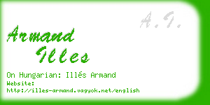 armand illes business card