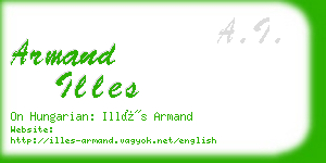 armand illes business card